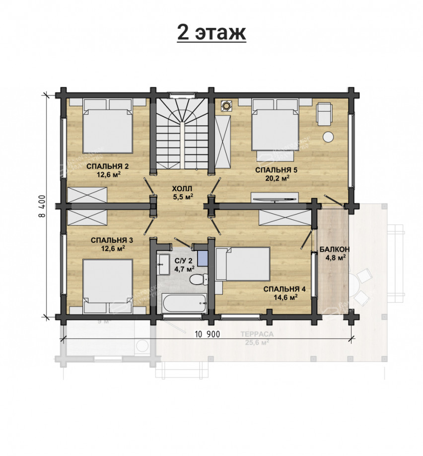 Дом из клееного бруса VZ-366